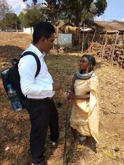 Evangelism to a Gadaba grandma.